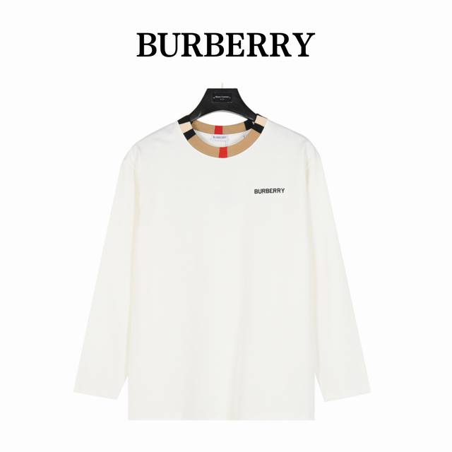 Burberry 巴宝莉 领口织带拼接长袖 采用定制面料。添加杜邦公司Sorona 索罗娜 材料，亲肤性好、长效抗菌、防螨，更耐洗，棉线经过反复处理，移除劣质段