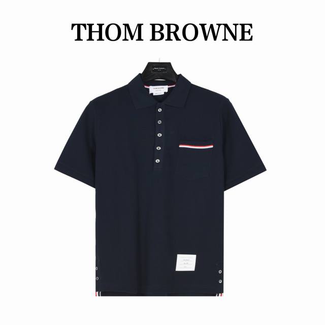 Thombrowne 汤姆布朗 经典口袋织带短袖Polo衫 采用60支双股230克重 %棉双面珠地面料 拆解纱线分析 非常规面料裁剪缝制 , 像毛衣一样横机提花