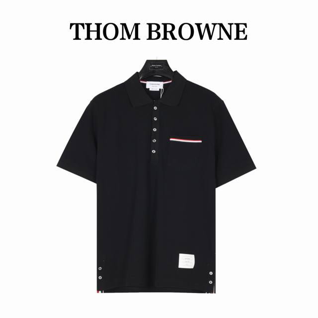 Thombrowne 汤姆布朗 经典口袋织带短袖Polo衫 采用60支双股230克重 %棉双面珠地面料 拆解纱线分析 非常规面料裁剪缝制 , 像毛衣一样横机提花