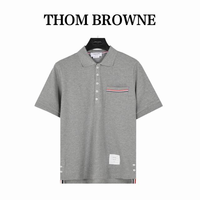 Thombrowne 汤姆布朗 经典口袋织带短袖Polo衫 采用60支双股230克重 %棉双面珠地面料 拆解纱线分析 非常规面料裁剪缝制 , 像毛衣一样横机提花