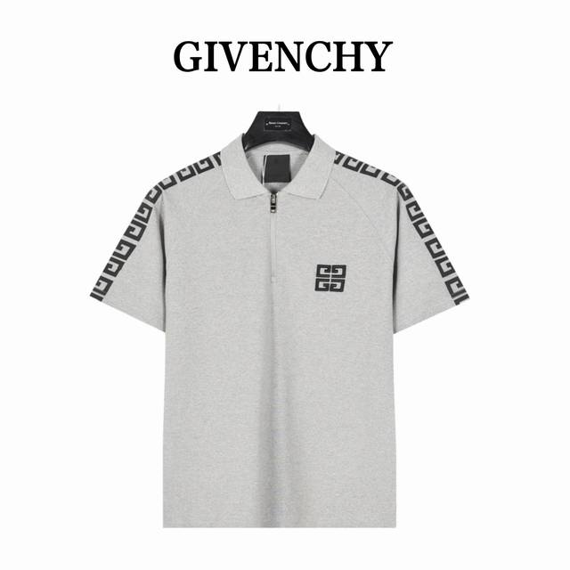 Givenchy 纪梵希 半拉链胸口四宫格Logo短袖Polo衫 选用棉质珠地网眼布，衣领为双系统提花定织扁机制成，有弹性，不变形，衣服全部原生布捆边，前胸双层