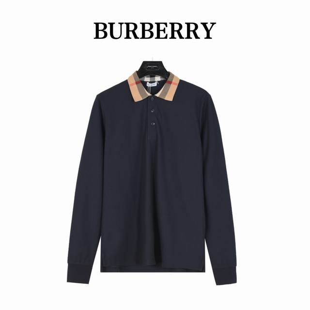 Burberry 巴宝莉 格纹翻领长袖Polo衫 采用定制面料。添加杜邦公司Sorona 索罗娜 材料，亲肤性好、长效抗菌、防螨，更耐洗，棉线经过反复处理，移除