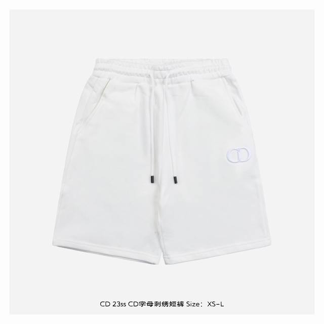 Dior 迪奥 24Ss Cd字母刺绣短裤 面料采用380克重精梳棉，定制32支1*1螺纹，成衣两遍水洗处理，面料舒适亲肤无异感，定制定染面料，纺织密度高，垂感