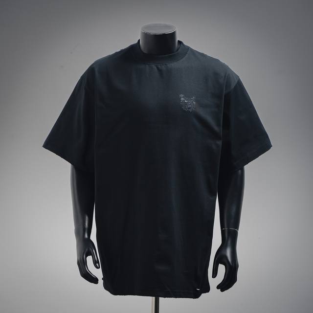 巴黎世家Balenciaga 25Ss闪粉麦穗印花短袖T恤 巴黎世家新款 采用32支足纱双265克纯棉，1*1双纱十字罗纹领，无色差，宽松版型，辅料3标齐全，