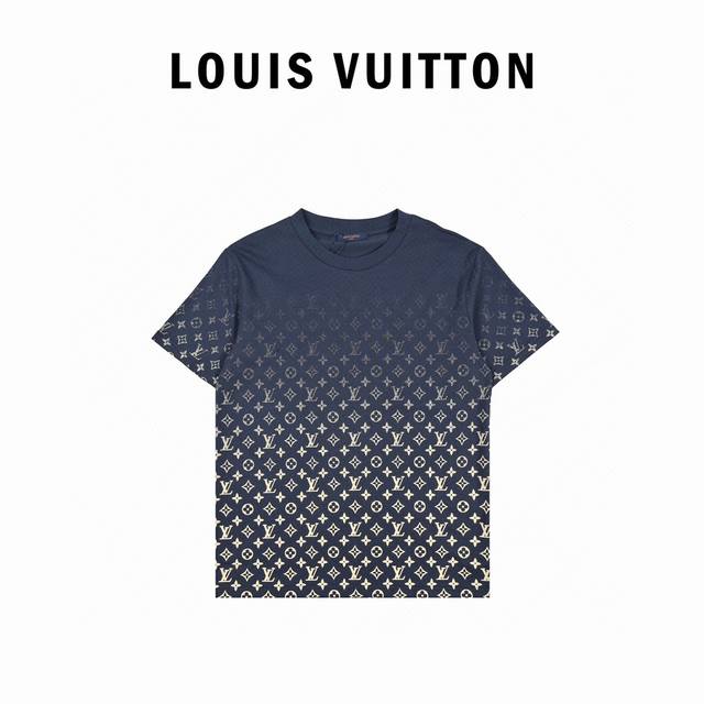 Louis Vuitton 路易威登 22Ss 渐变满印老花印花短袖 采用特定组织的30S 1*2双纱精梳棉平纹， 克。进口数码印花工艺，完美还原色彩，前幅大台