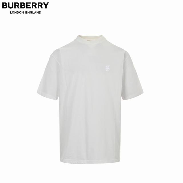 Burberry 巴宝莉 25 Ss 暗纹同色小标短袖 纯棉质面料、圆领T恤衫版型、罗纹针织领口、全套辅料配备， 纯棉质面料材质，采用15S精棉平纹，230G；