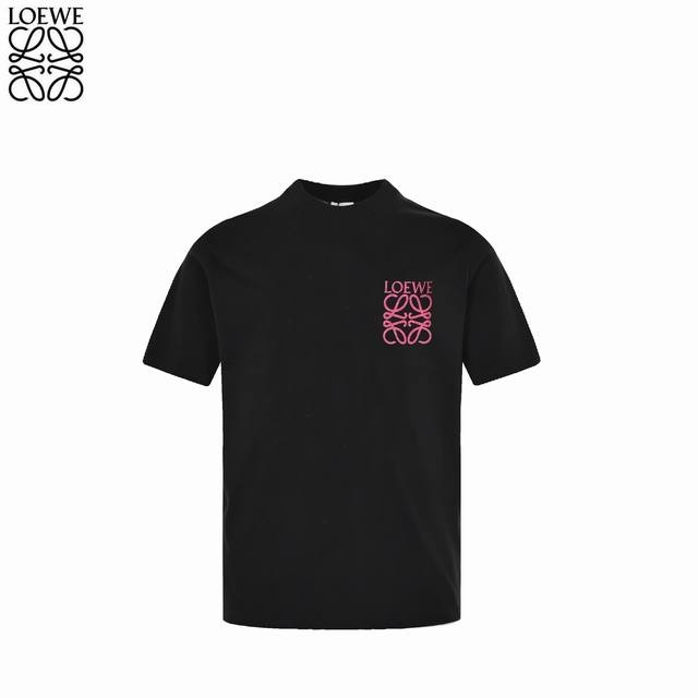 Loewe 罗意威 25Ss手绘网点Logo短袖T恤 客供高克重定织260G32织双纱棉面料制作 面料手感扎实垂坠，亲肤透气， 前幅采用进口机数码直喷，经5次打