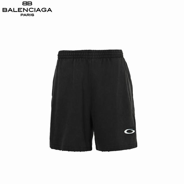 Balenciaga 巴黎世家 25Ss 环形刺绣短裤 采用订色订染毛圈纯棉卫衣面，420G双股双纱，手感舒适 进口针织针梳棉进行制作，厚度适中，有垂感又有轮廓
