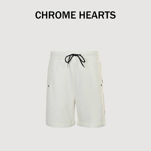 Chrome Hearts 克罗心 24Ss 贴布十字梵文串标短裤 面料采用380克毛圈纯棉材质，厚度适中，垂感十足，贴身柔和，绣花采用进口绣花机进行作业，绣花
