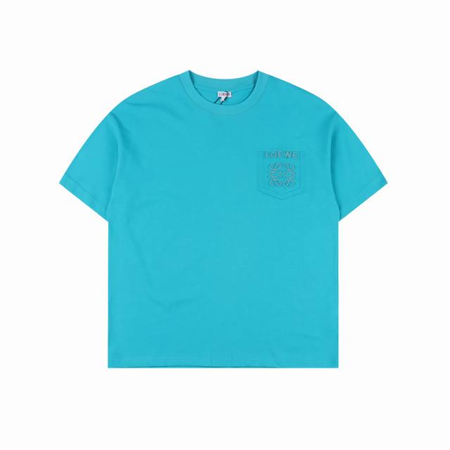 Loewe 罗意威 25Ss 假口袋立体浮雕3M反光徽标短袖T恤 Lw经典Logo系列 今年夏日的风向标，可男可女的高级百搭款Tee 客供高克重进口针织棉布料子