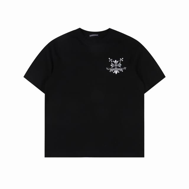 Chrome Hearts 克罗心 25Ss 梵文十字架做旧印花短袖 面料采用280克重精梳棉，定制32支1*1螺纹，成衣两遍水洗处理，面料舒适亲肤无异感，定制