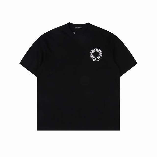 Chrome Hearts 克罗心 25Ss 渐变马蹄十字架印花短袖 面料采用280克重精梳棉，定制32支1*1螺纹，成衣两遍水洗处理，面料舒适亲肤无异感，定制