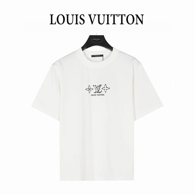 Louis Vuitton 路易威登 25Ss 四叶草及后背Logo印花短袖T恤 面料采用260克重纯棉，定制32支2*2螺纹，成衣两遍水洗处， 面料舒适亲肤无