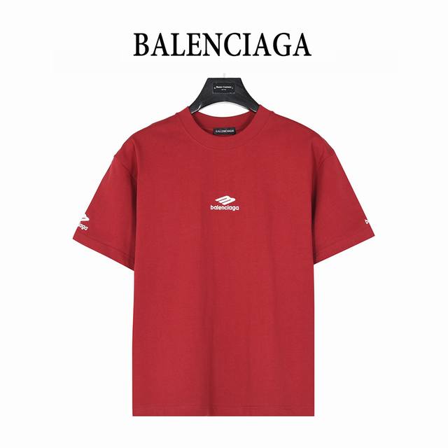 Balenciaga 巴黎世家 25Ss 3M小标Logo刺绣短袖T恤 面料采用高克重260G重精梳棉，定制1:1螺纹，面料舒适亲肤无异感， 定制定染面料，纺织