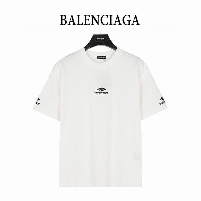 Balenciaga 巴黎世家 25Ss 3M小标Logo刺绣短袖T恤 面料采用高克重260G重精梳棉，定制1:1螺纹，面料舒适亲肤无异感， 定制定染面料，纺织