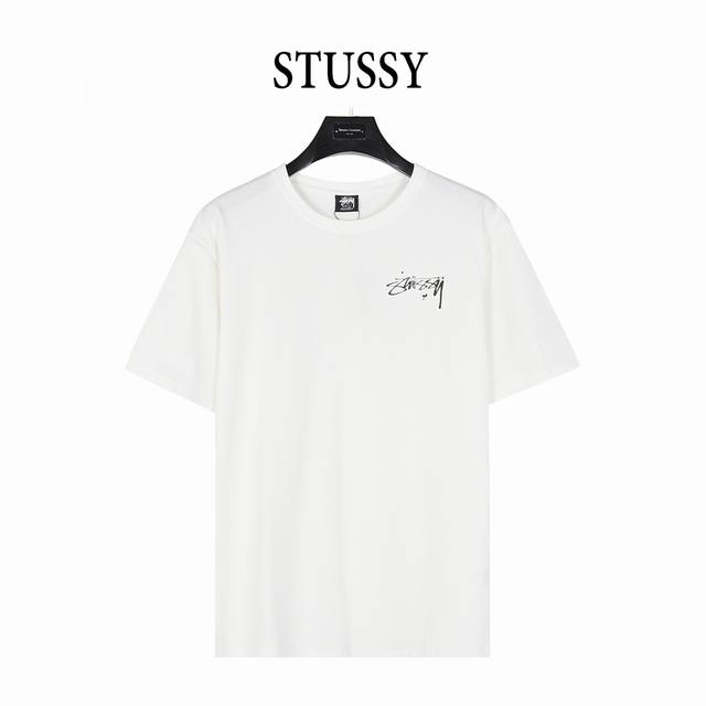 Stussy 斯图西 25Ss 水银效果签名Logo印花短袖T恤 采用水银效果大Logo设计，260G纯棉面料厚实立挺不软塌，版型正， 柔软舒适透气，不闷热，不