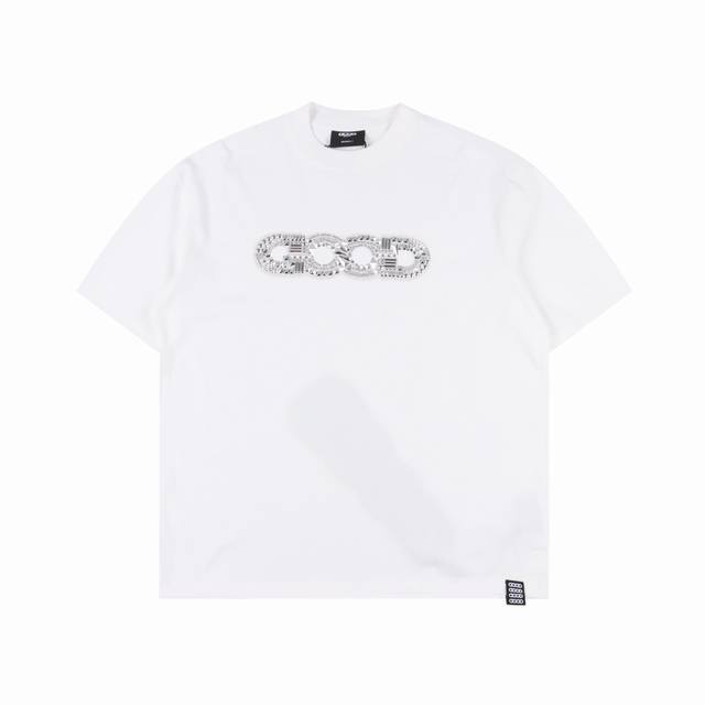 Goodbrand 碎片金属Logo 短袖T恤 男女同款 350克重面料 颜色：黑色 白色 尺码：S M L Xl