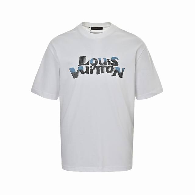 Louis Vuitton 路易威登 25Ss 手绘涂鸦兔头印花短袖 夏季渠道限定新款 简约又不失风格的复古品牌标识，夏日炸街酷毙了 情侣气质款的白色+黑色，两