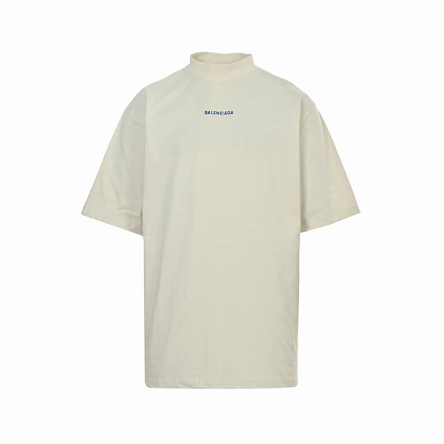 Balenciaga 巴黎世家 25Ss 电光蓝巴黎字母刺绣短袖 定织定染240G精梳棉，经双纱强捻工艺处理，确保面料克重稳定，抗皱性优异，同时保持高支数棉质的