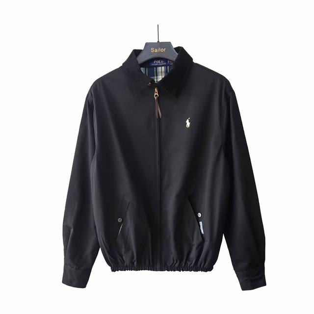实拍细节图+尺码表 Ralph Lauren 拉夫劳伦 经典小标刺绣灯芯绒拼接翻领夹克外套 胸前精美小标刺绣 中性设计 男女百搭 灯芯绒拼接领口 内里定制格纹