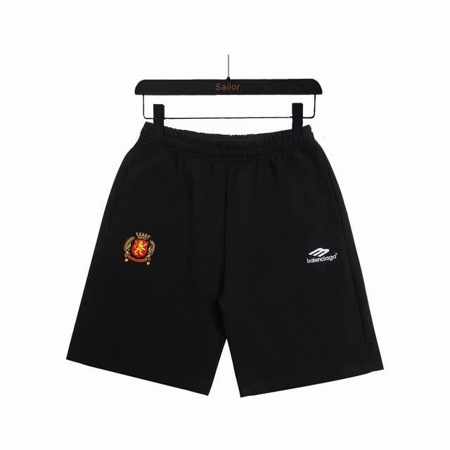 实拍细节图+尺码表 Balenciaga巴黎世家曼联反光条宽松纯棉毛圈短裤 最高版本！定制420克毛圈卫衣面料！特殊走线工艺 完全对版 辅料：开模原版过鉴定领标