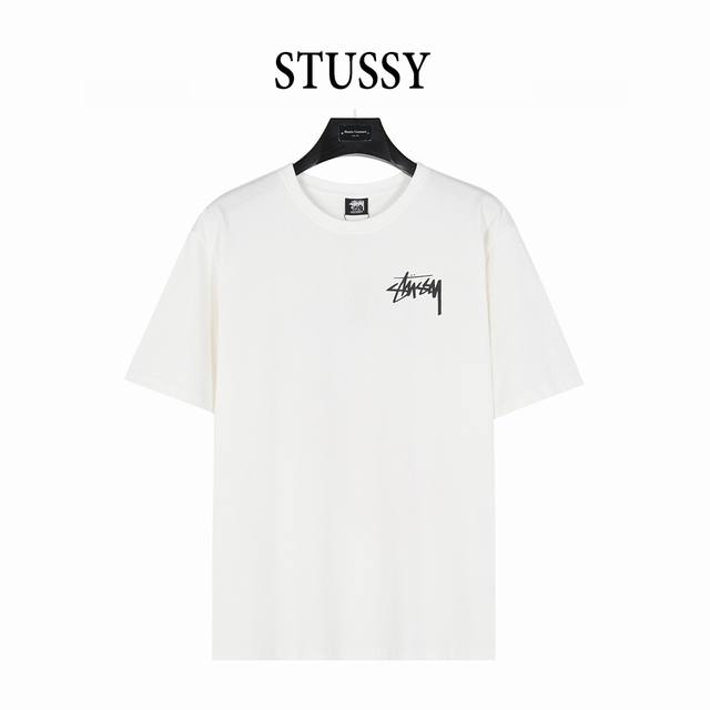 Stussy 斯图西 25Ss 毛绒骰子印花Logo短袖T恤 经典版型玩味设计，加州风情随性无拘束，260G纯棉面料厚实立挺不软塌， 版型正，柔软舒适透气，不闷