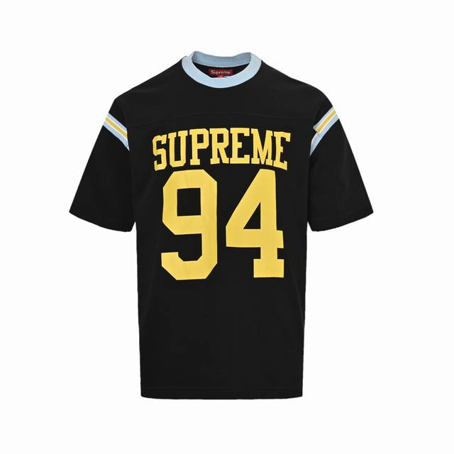 Supreme 25Ss Split S S Football Top 拼接图案罗纹短袖 美式潮流足球衣 男女同款 原版购入开发！拼色螺纹1:1定制，辅料及各细