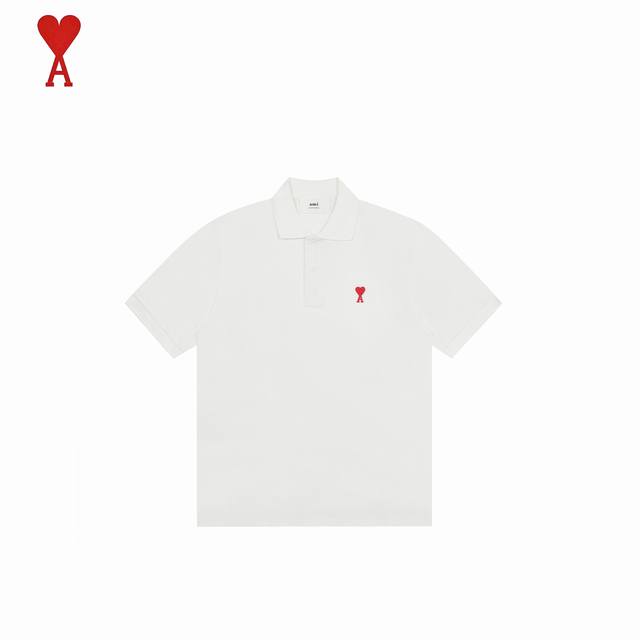Ami Paris 爱心刺绣Polo短袖 一款经典简约百搭的高级Polo，这种基础性的经典单品，绝对是你了解这个品牌的捷径，极简的风格构造 配置Ami家族经典的