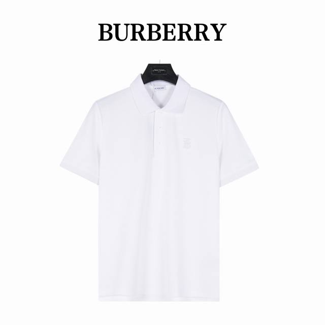 Burberry 巴宝莉 经典刺绣Tb字母短袖Polo衫 原版品质，欢迎对比。 衣领为双系统提花定织扁机制成，有弹性，不变形，衣服全部原生布捆边，前胸双层面筒，