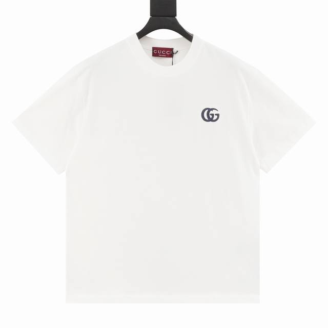 古驰 Gucci 双G小胸花蓝线立体刺绣短袖 Size：Xs-Xl