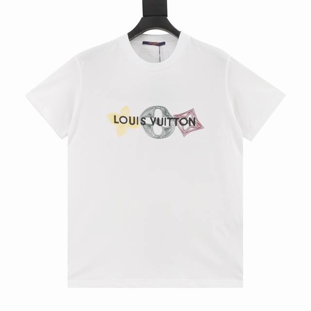 Louis Vuitton 路易威登 刺绣三花字母短袖 Size:S-Xl