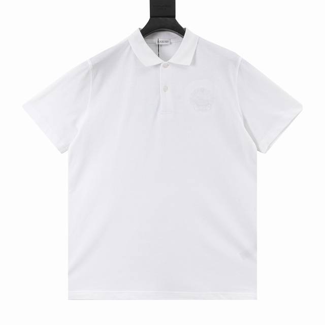 Burberry 巴宝莉 刺绣徽标翻领Polo短袖 选用棉质珠地网眼布打造，定制材质260G长绒棉，衣领为双系统提花定织扁机制成，有弹性，不变形，衣服全部原生布
