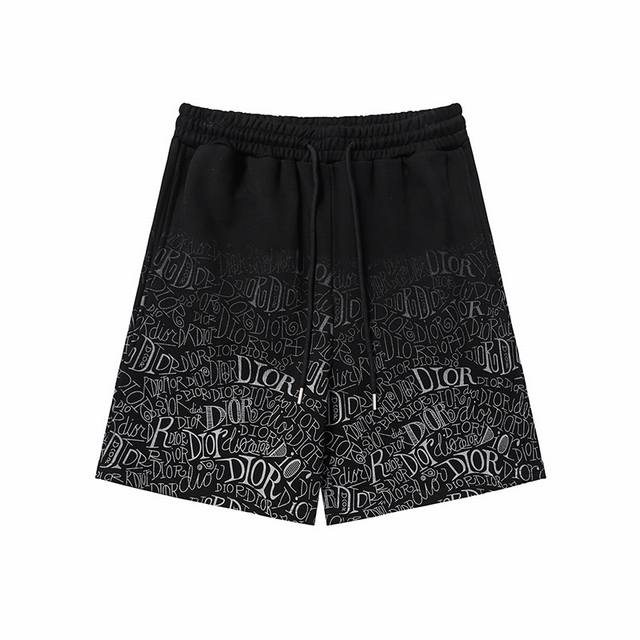 上新 高版本 Dior 迪奥夏季新款镂空渐变抽绳Logo毛圈短裤 原版面料高版本高品质 网红明星同款 镭射识标Logo图案独特设计感，顶级重工设计搭配高端面料同