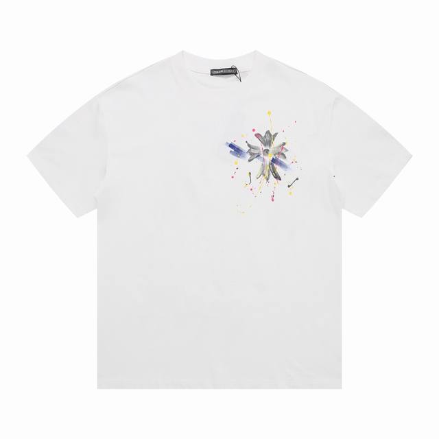 上新 顶级最高版本 Chrome Hearts 克罗心涂鸦印花短袖T恤 Chrome Hearts是一个“奢侈配饰、皮具和家具的卓越品牌，由Richardsta