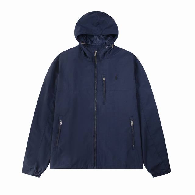 新款上新 Ralph Lauren 拉夫劳伦 Ss 经典小标刺绣连帽拉链防风防水冲锋夹克外套 胸前精美小标刺绣 中性设计 男女百搭 定制涂层面布 防风防水 颜色