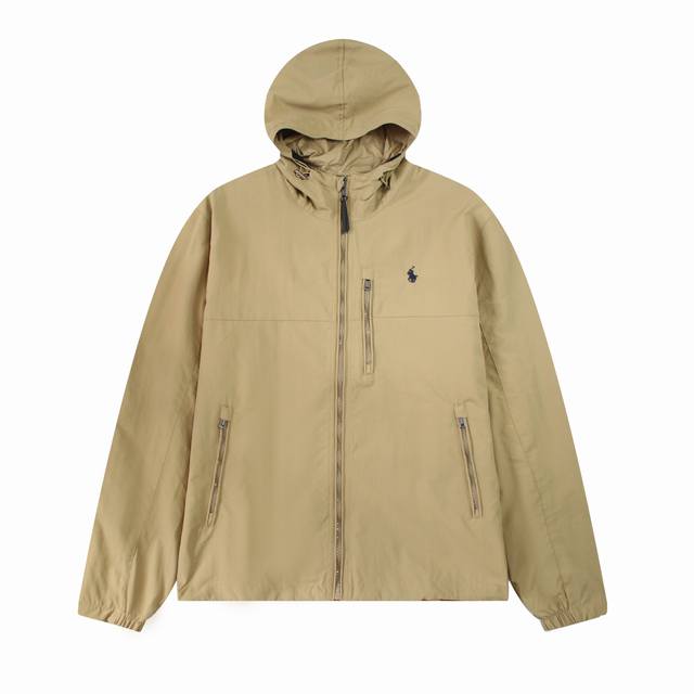 新款上新 Ralph Lauren 拉夫劳伦 Ss 经典小标刺绣连帽拉链防风防水冲锋夹克外套 胸前精美小标刺绣 中性设计 男女百搭 定制涂层面布 防风防水 颜色