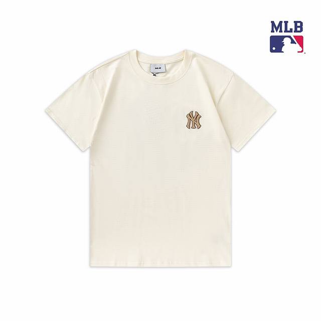 新款上新 Mlb新款短袖，男女同款 面料：260克双纱纯棉 面料亲肤舒适，后面经典Logo印花，上身十分吸晴夏日衣橱必备单品 颜色：黑色 杏色 码数：S M L
