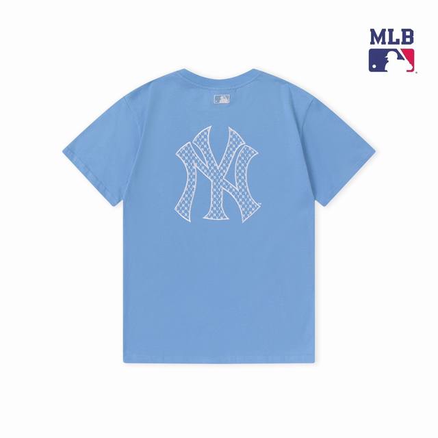 新款上新 年Mlb新款短袖，男女同款，后背Logo采用印花工艺，边缘加上刺绣的点缀，更是立体感十足，颜色清新自然，轻松打造夏日气息，面料采用240克双纱纯棉，颜