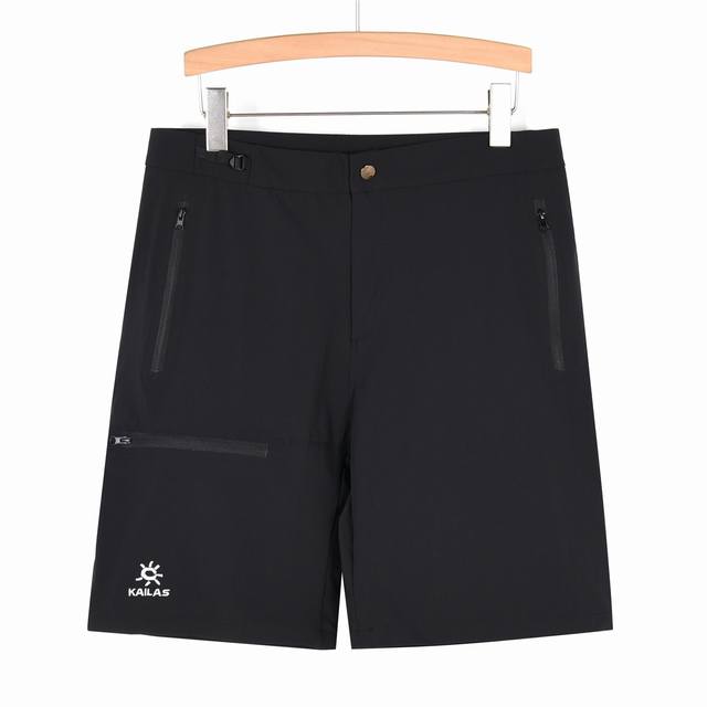 Kailas 凯乐石2纯色Logo刺绣系扣直筒夏季中腰休闲短裤Gamma软壳短裤男女同款 户外休闲短裤。尼龙混纺，具有优良的透气性、耐用性以及弹性，穿着很舒适，