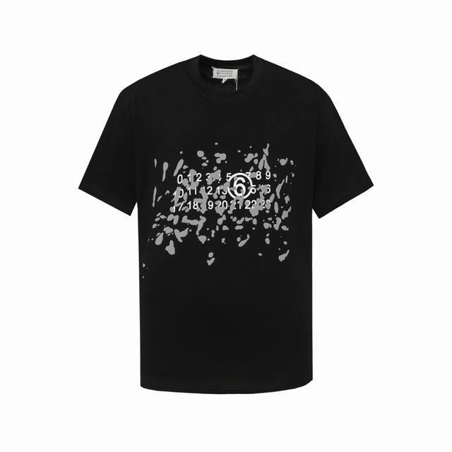 高版本Maisonmargiela 马吉拉 Mm6发泡数字印花短袖，男女同款。 满满的高级感 性价比超高 手感超级柔软、细腻、柔软和不起球且不变形 G纯棉品质，