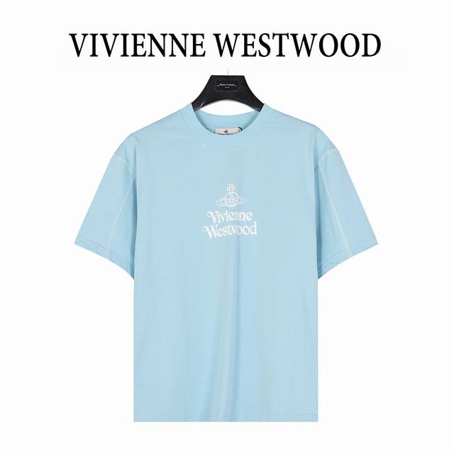 Vivienne Westwood 西太后 25Ss Logo图案印花明线短袖T恤 面料采用高克重260G重精梳棉，定制1:1螺纹，面料舒适亲肤无异感， 整件衣