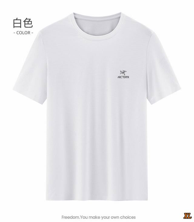 Arc’Teryx始祖鸟 独家实拍上新夏季高品质进口无痕压胶工艺冰丝户外旅游登山T恤 野营风时尚百搭速干短袖，本季主打，货源充足，放心主推，高端品质，经典设计，