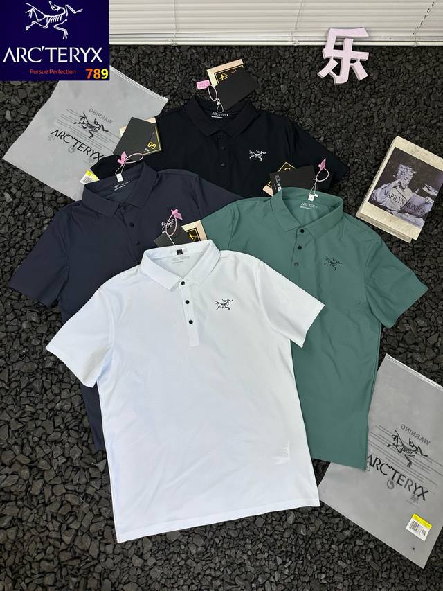 Arctertx始祖鸟印花品牌Logo户外舒适吸汗速干短袖Polo衫 男女同款 想要一件能陪你应对各种场景的短袖Polo衫？Arctertx始祖鸟印花品牌Log