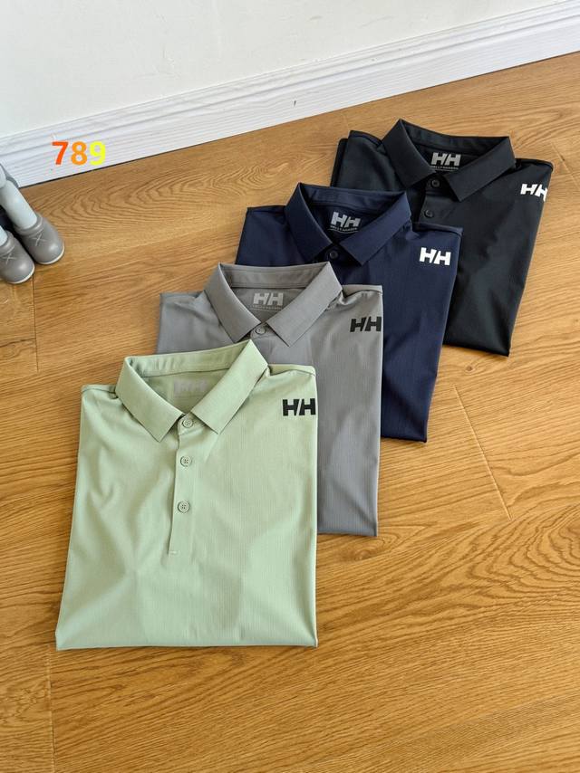 2025新品来袭 主推 Helly Hansen Hh 海丽汉森男士户外运动冰丝无痕防晒5色冰丝短袖！品质超级好！冰丝速干Polo专柜同款 无缝压胶 面料75的