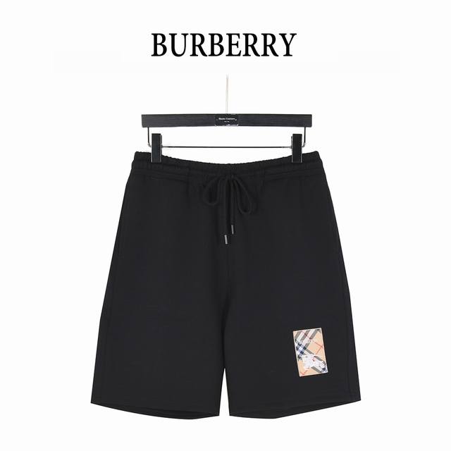 Burberry 巴宝莉 25Ss 格纹字母战马标签贴布短裤 2025最新款休闲经典时尚短裤，高品质定制太空棉面料， 手感细腻，舒适透气！全新设计灵感，极具时尚