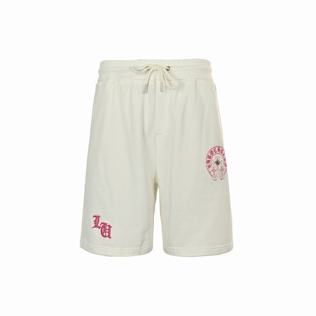 Chrome Hearts 克罗心 25Ss 贴布马蹄十字架刺绣短裤 短裤起飞，超帅的男神裤，380G针织全棉重磅炒洗面料，版型超级赞！反复水洗不变形，炒洗纹路