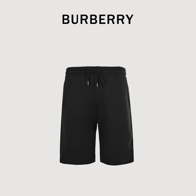 Burberry 巴宝莉 侧边格纹织带短裤 面料采用380G纯棉毛圈面料，订染颜色后整蚀毛处理，对照原版做丝滑超柔处理， 布面肌理股线清晰明显，垂感一级棒，做工