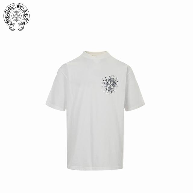 Chrome Hearts 克罗心 25Ss 圆盘烫钻Logo短袖 采用32支双纱 260克重面料 进口针织针梳棉进行制作，厚度适中，有垂感又有轮廓型，上身就是