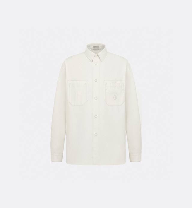 衣服 裤子 Cd、25Ss新款米白色工装套装，这款Cd Diamond 套装是二零二五秋季男装系列新品，以摩登优雅的风格重新演绎Dior经典款式。采用米白色棉质