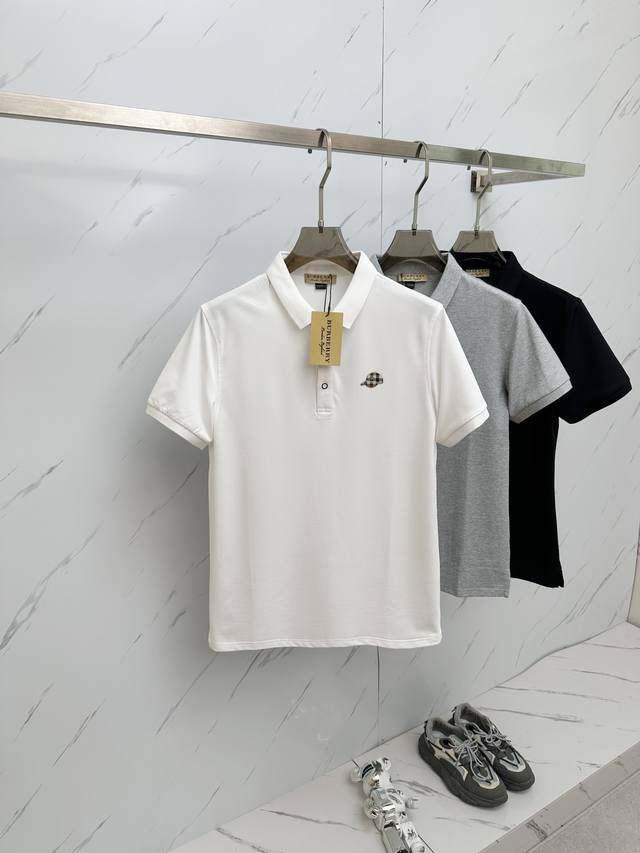 Burb 最新最顶级版本Polo衫短袖，最顶级的品质.玉蚕丝 顶级制作工艺进口面料，专柜款独特设计，采用进口高端订制进口手感一流！！码数：M 4Xl